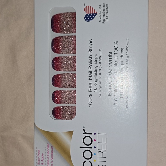 Color Street | Makeup | Color Street Red And Silver Glitter Nail Strips ...